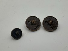 BOUTON de CHASSE à courre 3 boutons XIXème Équipage de Chavance Étienne Ravault