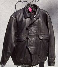 VINTAGE super Blouson  en CUIR, Noir, Homme, Taille L --- (BCH_042)