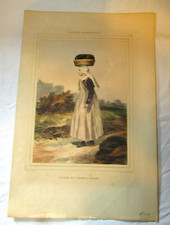 Gravure ancienne  scène