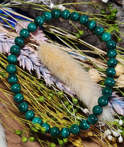 Bracelet malachite foncée - bracelet,