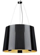 Gè Suspension Lampe by Kartell - diamètre 37cm - noire interieur doré