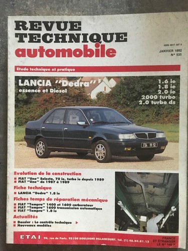 Revue technique rta lancia - technique,