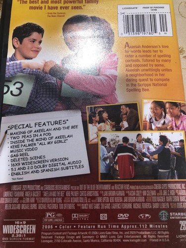 Akeelah and the bee dvd - the, (dvd