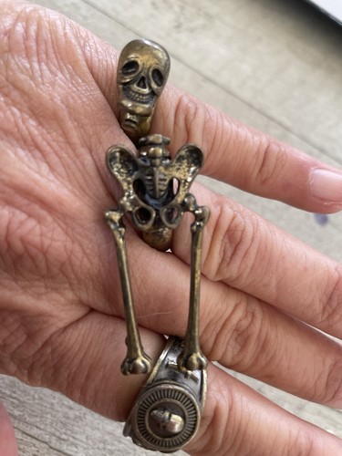 Bague biker tête mort - bague, de