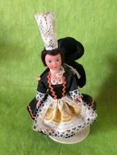 Couple breton POUPEES PHILIPPE  folklorique régionale ancienne BreTAGNe bigouden