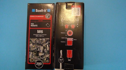 Ecrou sertir acier 6 - acier,