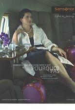 PUBLICITE ADVERTISING   2006  SAMSONITE bagages valises pour Isabella ROSSELINI