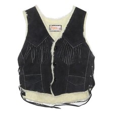 Veste En Cuir Suède Noire À
