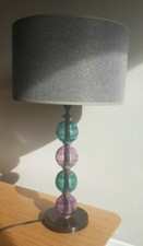 Lampe a pied boules en verre