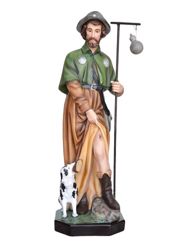 Saint roch resin statue - saint,