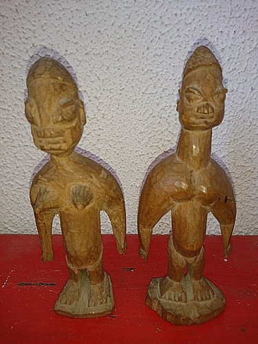 Ancien couple statuette art - ancien,