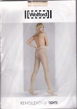 Collant WOLFORD RENDEZ-VOUS coloris Magnolia. Tailles XS - L. Openwork tights.
