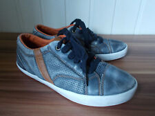Chaussures  basket mocassins lacets GEOX 37 4uk 6.5US cuir gris bleu vieilli