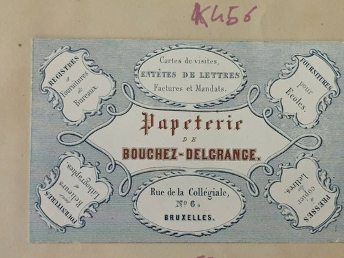 K356 carte visite xixe - de, du