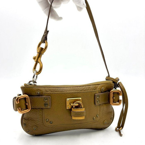 Sac main pochette cuir - main, en