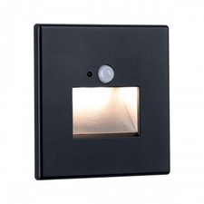 Spot LED mural encastré avec détecteur de mouvement Edge Quadro - Noir PAULMANN