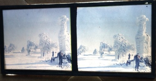 Autochromes paysage neige - autochromes,