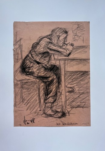 Dessin fumeur la - du,