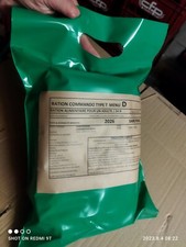 PORT OFFERT Ration de combat "Commando", Menu N° 15 , D.D.M 2026, française