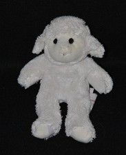 Peluche doudou mouton blanc BURBERRY truffe vert pale yeux brodés 17 cm TTBE