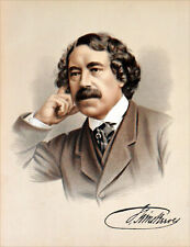 ESPACE VICTORIEN - Portrait de SIMS REEVES, TÉNOR (Opéra) - Gravure couleur XIXe