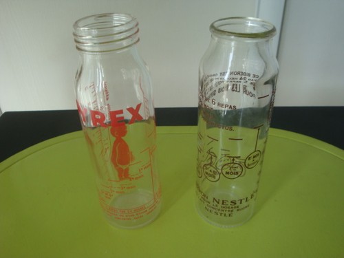 Anciens biberons verre pyrex - anciens,