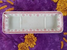 Porte Savon ou Peigne Rectangle U & Cie Sarreguemines Modèle Burgos Floral Rose
