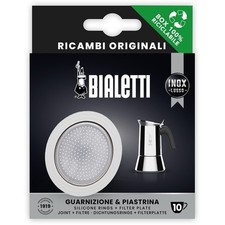 BIALETTI Filtre inox + 1 joint silicone cafetières italiennes inox 10 tasses