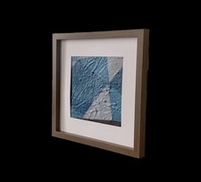 Tableau ancien huile composition abstraite géométrique cubique