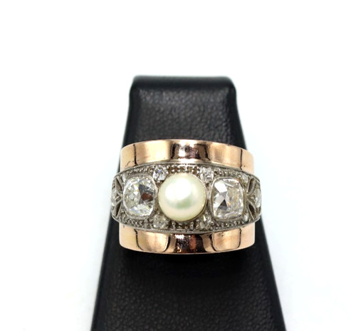 Anneau antique massif 18k - massif,