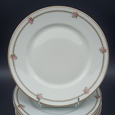 LIMOGES HAVILAND - 6 ASSIETTES PLATES EN PORCELAINE Modèle HANOÏ Décor Roses n°2