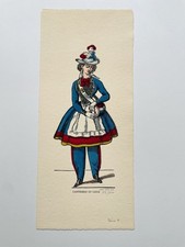 Gravure Originale Imagerie d'Épinal “Cantinière du Génie ” 53/50  1972