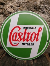 Plaque émaillée CASTROL Enamel Sign no ESSO SHELL YACCO  BP VEEDOL Land Rover