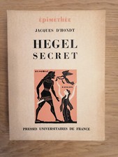 HEGEL SECRET | Jacques d'Hondt (envoi autographe)