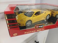 Ferrari 360 modena 1999 burago 1/18 - miniature jaune - rare vintage collector