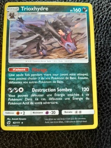 Carte pokemon trioxhydre - carte,