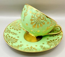 Grande Tasse Et Sous Tasse En Porcelaine Coalport Jewelled Cup And Saucer