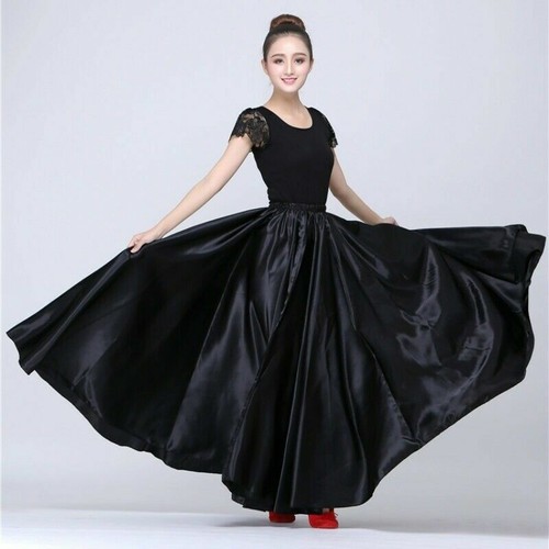 Femme satin latin danse jupe - satin,