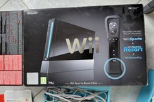 Console Nintendo Wii noire + jeux + accessoires – Boîte d'origine complète
