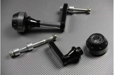 Tampons / Roulettes de Protection Couleur Titane KAWASAKI ER6 N ER-6 2009-2011