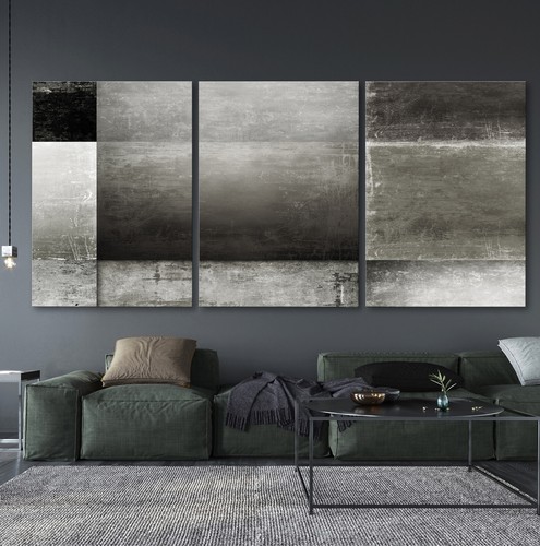 Grand path toile art gris - path, d'art