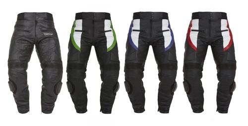 Pantalons moto cuir - pantalons, en