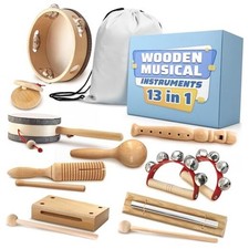 Wooden Musical Instruments Set
