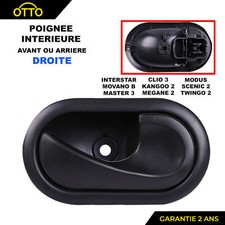 Poignée de Porte AVANT ou ARRIERE Droite pour Renault Clio 3 Scenic 2 Master 3