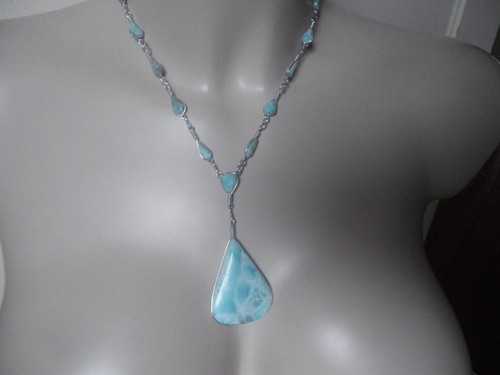 Larimar collier métal - larimar,