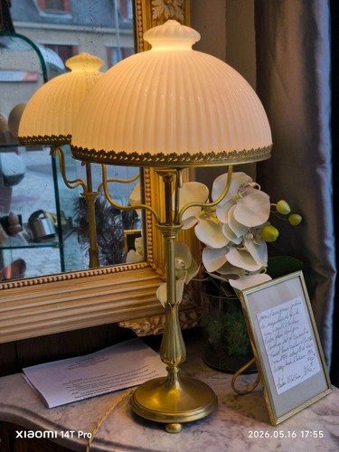 Lampe globe opaline - lampe,
