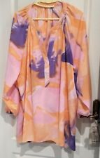 Tunique Manches longues saumon/violet et roseT 54 neuve