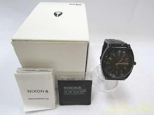 Nixon blk marble - blk, box