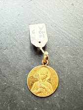 Ancien Pendentif Médaille Plaquer Or Breloque religieuse 