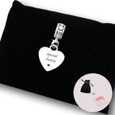 Personnalisé Spécial Tantine Breloque,Gravé Cadeau Européenne Argent Breloque